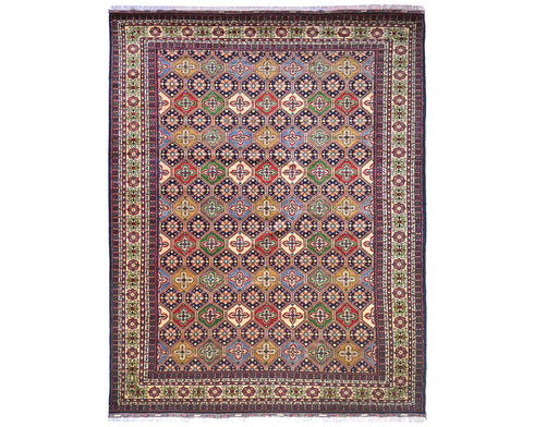 8x12 Yousafi Multicolor Afghan Hand Knotted Wool Area Rug